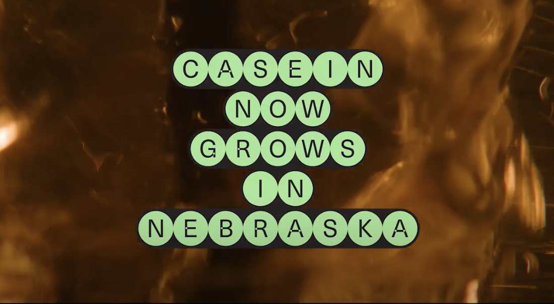 still from Alpine Bio's Harvest Moonshot video: Casein now grows in Nebraska